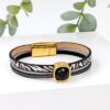 Δερμάτινο βραχιόλι με κρύσταλλο Swarovski