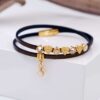 Δερμάτινο βραχιόλι με κρύσταλλα Swarovski