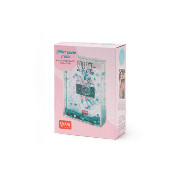 ΚΟΡΝΙΖΑ ΜΕ ΓΚΛΙΤΕΡ ΠΛΑΣΤΙΚΗ LEGAMI GLITTER PHOTO FRAME MINI 5,4x8,6cm - COLLECT MOMENTS NOT THINGS