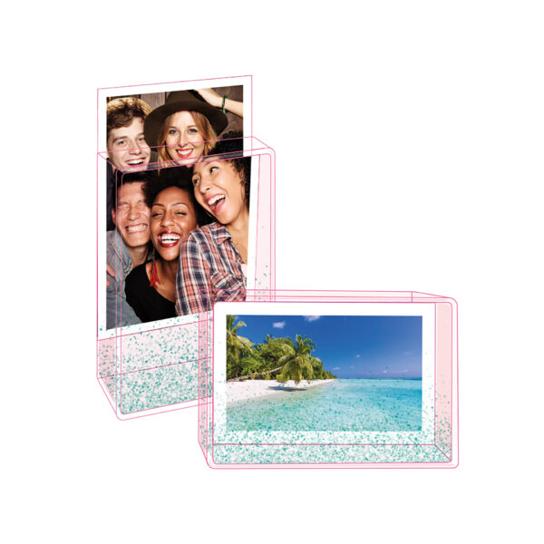 ΚΟΡΝΙΖΑ ΜΕ ΓΚΛΙΤΕΡ ΠΛΑΣΤΙΚΗ LEGAMI GLITTER PHOTO FRAME MINI 5,4x8,6cm - COLLECT MOMENTS NOT THINGS