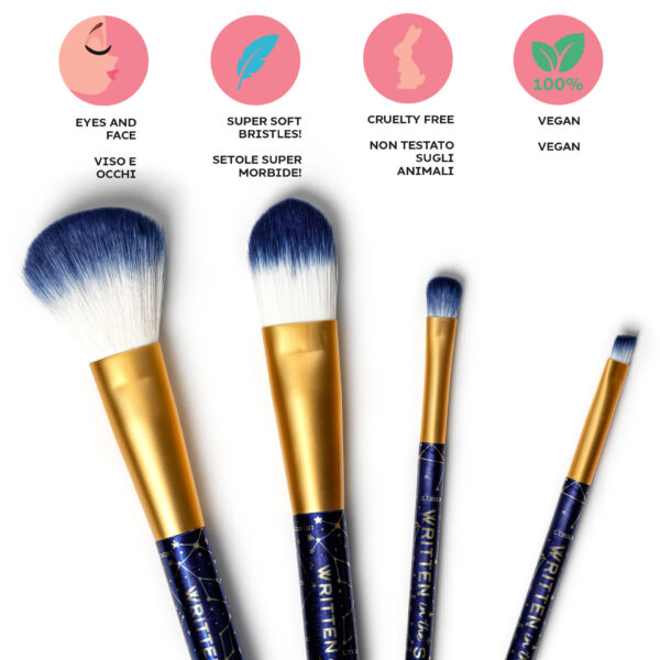 ΣΕΤ 4 ΠΙΝΕΛΑ ΜΑΚΙΓΙΑΖ LEGAMI OH MY GLOW! - SET OF 4 MAKEUP BRUSHES STARS