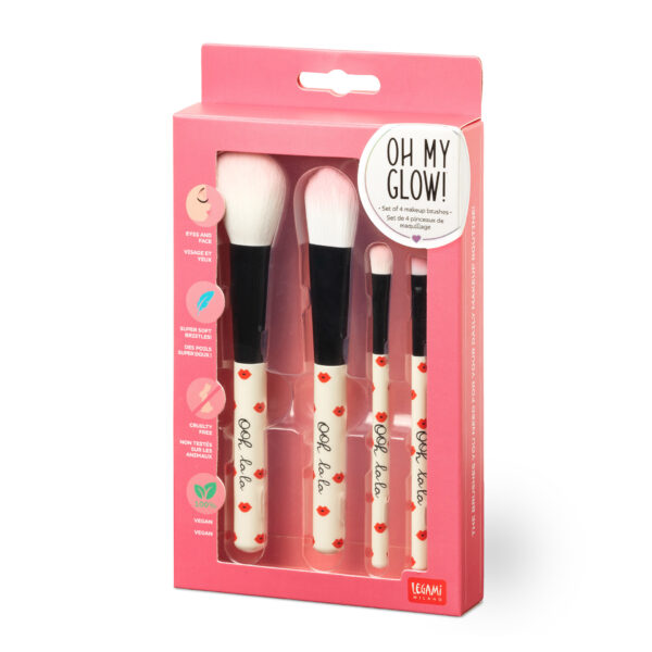 ΣΕΤ 4 ΠΙΝΕΛΑ ΜΑΚΙΓΙΑΖ LEGAMI OH MY GLOW! - SET OF 4 MAKEUP BRUSHES LIPS