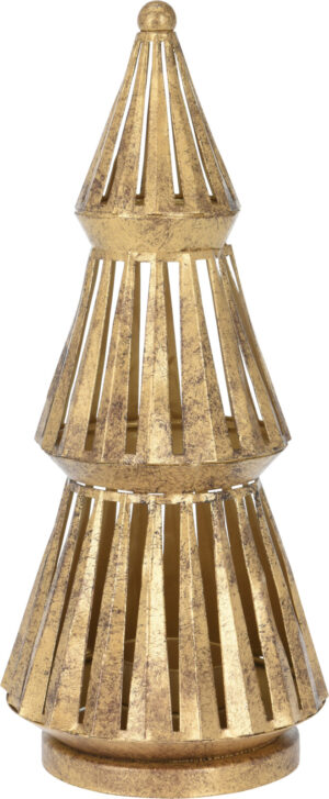 JK Home Décor - Κηροπήγιο Δεντράκι Μεταλλικό Χρυσό 26cm