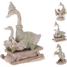 JK Home Décor - Χηνάκια Πολυρεζίν Γκρι 11x8x15cm