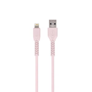 Maxlife MXUC-04 Καλώδιο φόρτισης και μεταφοράς δεδομένων από USB σε Lightning 1 μέτρου 3A – ροζ