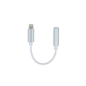 Setty αντάπτορας Lightning σε Headphone Jack 3,5mm σε ασημί χρώμα