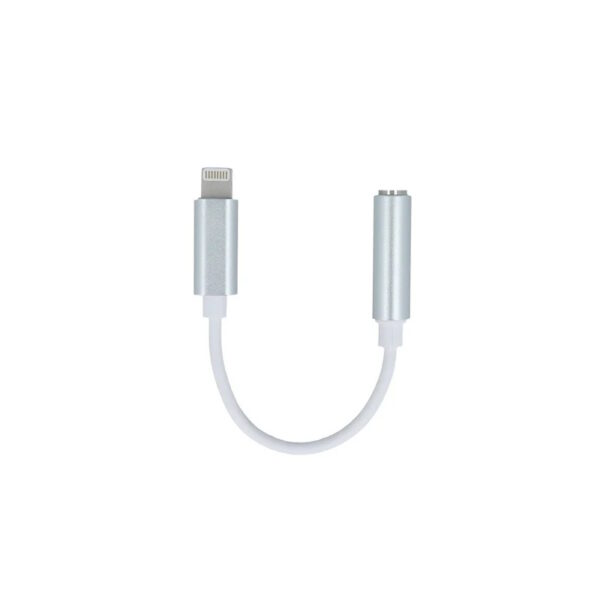 Setty αντάπτορας Lightning σε Headphone Jack 3,5mm σε ασημί χρώμα