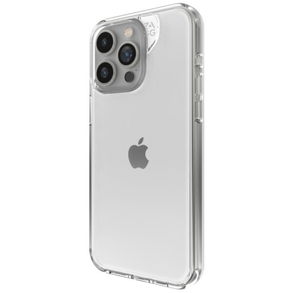 Custodia protettiva Zagg Crystal Palace resistente alle cadute fino a 4 metri – iPhone 15 Pro Max (Trasparente)