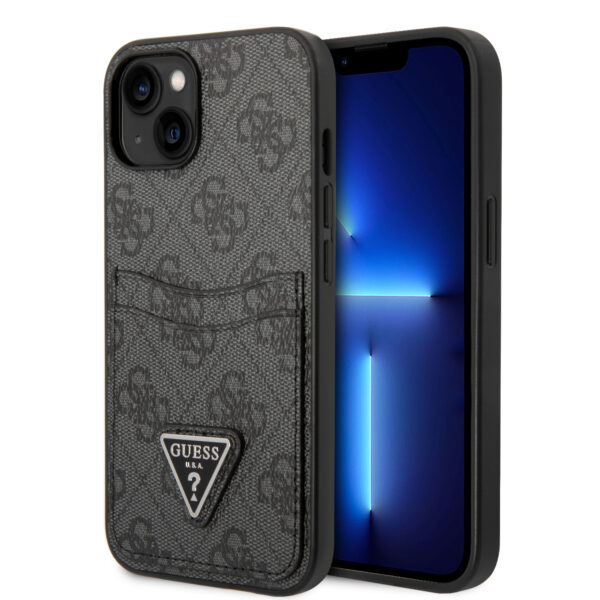 Guess “Triangle Logo Collection” Θήκη προστασίας με υποδοχή για πιστωτικές κάρτες – iPhone 14 Plus (Μαύρο)