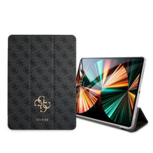 Guess 4G Logo Saffiano Collection Book Cover Θήκη κατάλληλη για Apple iPad Pro 2021 12,9" (Space Grey - GUIC12G4GFGR)