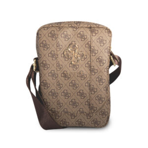 Guess 4G Big metal logo Tablet Bag - Τσαντάκι από δερματίνη κατάλληλο για tablet 10" (Brown - GUTB10G4GFBR)