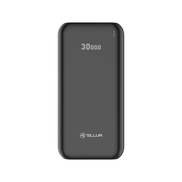Tellur Powerbank PBC303 30.000mAh σε μαύρο χρώμα με 2x USB, 1xUSB-C (TLL158321)