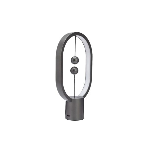Designnest Heng Balance Mini |Plastic Lamp Ellipse| Decorative Lamp with Magnetic Switch (Dark Grey)