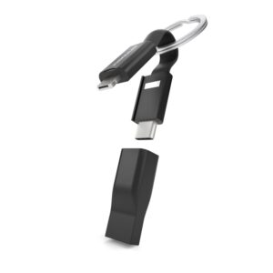Vonmählen High Five® The 5in1 Charging Cable (USB-A / microUSB / USB-C / Lightning) Καλώδιο δεδομένων μπρελόκ – μαύρο