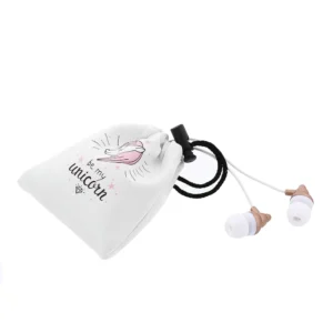 Tellur Magiq In-Ear Headphones Ακουστικά  Με Υφασμάτινη Θήκη σε Ροζ Χρώμα (TLL162212)