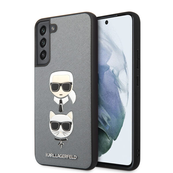Karl Lagerfeld Ikonik Patch Saffiano Hard Case Θήκη προστασίας από δερματίνη – Samsung Galaxy S22 Plus (ασημί – KLHCS22MSAKICKCSL)