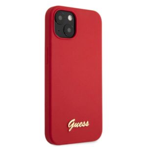 Guess “Vintage Script Gold Logo Collection” Σκληρή Θήκη προστασίας από σιλικόνη – Apple iPhone 13 (Κόκκινη)