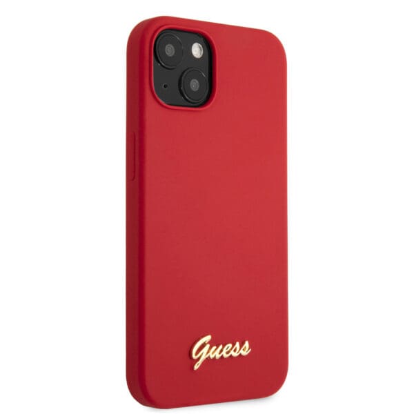Guess “Vintage Script Gold Logo Collection” Σκληρή Θήκη προστασίας από σιλικόνη – Apple iPhone 13 (Κόκκινη)