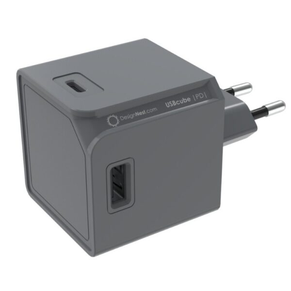 Allocacoc - USBcube Original - USB A+C - 65W - Γκρι  DH1253GY/EUPD65