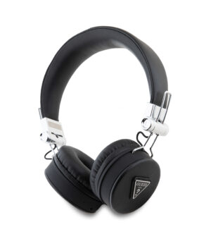 Guess Grained Triangle Logo Classic Round Shape Bluetooth ENC Headphones (Black - GUBH70PGTSPSK)