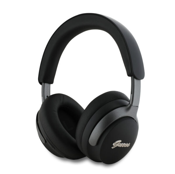 Guess Metal Script Logo Bluetooth ANC/ENC Headphones (Black - GUBHC22PSFCSMK)