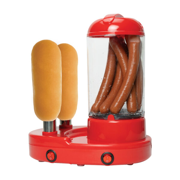 The Source – Hot Dog Maker – Συσκευή για Χοτ Ντογκ με Δοχείο για Ψωμάκια & Σχάρα για Λουκάνικα