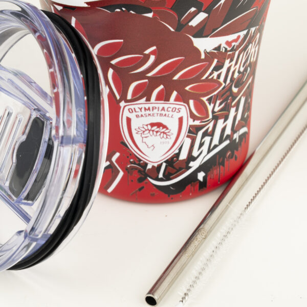 00-27223_2 ΘΕΡΜΟΣ COFFEE MUG OLYMPIACOS BC EDITION TOGETHER WE FIGHT 350ml