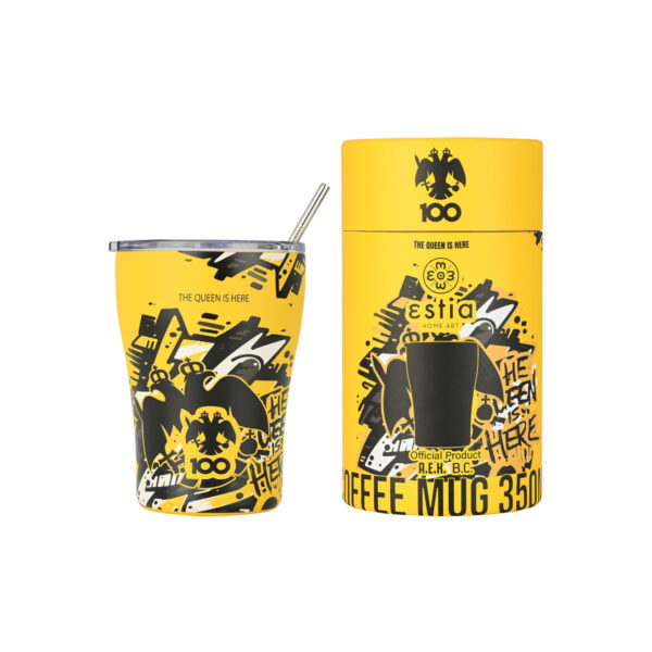 00-27261 ΘΕΡΜΟΣ COFFEE MUG AEK BC EDITION THE QUEEN IS HERE 350ml