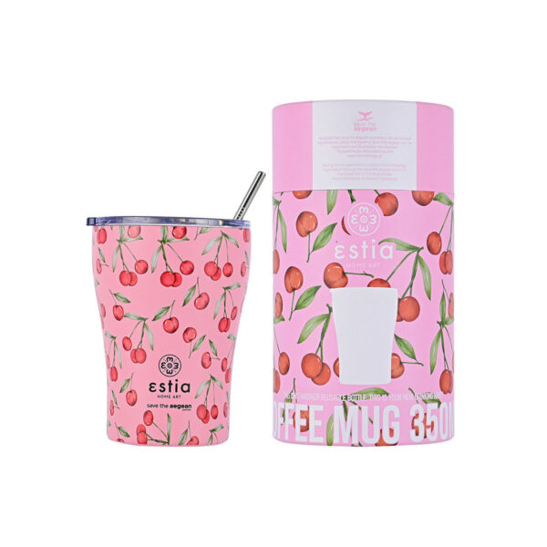 0006426_-coffee-mug-save-the-aegean-350ml-cherry-rose ΘΕΡΜΟΣ COFFEE MUG SAVE THE AEGEAN 350ml CHERRY ROSE