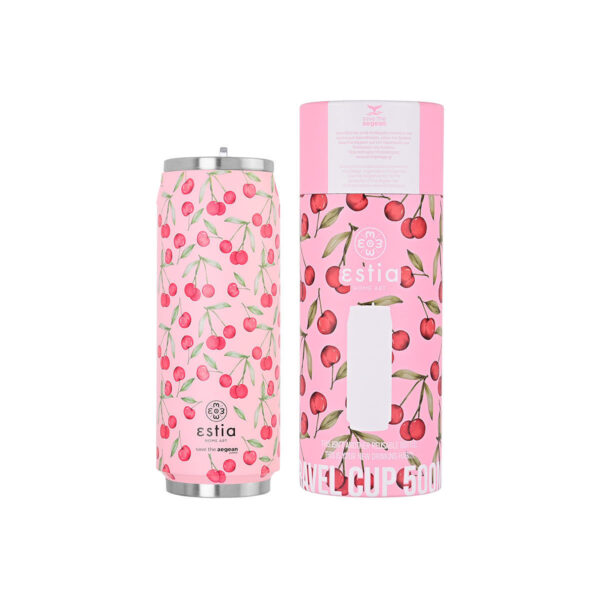 0006877_-travel-cup-save-the-aegean-500ml-cherry-rose ΘΕΡΜΟΣ TRAVEL CUP SAVE THE AEGEAN 500ml CHERRY ROSE