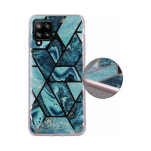 Geometric Marmur Case for Samsung Galaxy A42 5G dark blue