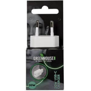 Greenmouse Wall Charger PD 20W – Φορτιστής Τοίχου USB-C Power Delivery σε λευκό χρώμα με συσκευασία blister – 66956678