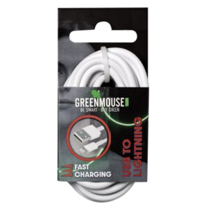 Καλώδιο φόρτισης και δεδομένων GreenMouse – Lightning 2,0 m σε λευκό χρώμα με συσκευασία blister - 66956538