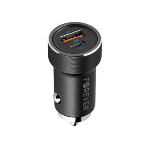 Forever CC‑06 Φορτιστής Αυτοκινήτου USB‑C + USB‑A, PD 3.0 & QC 3.0, 20 W – Μαύρος