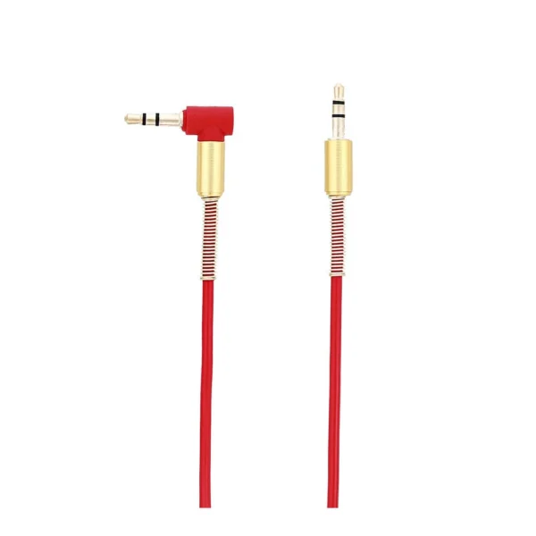 Tellur Αναδιπλούμενο 3.5 mm AUX Καλώδιο Stretch – Μαύρο / Κόκκινο