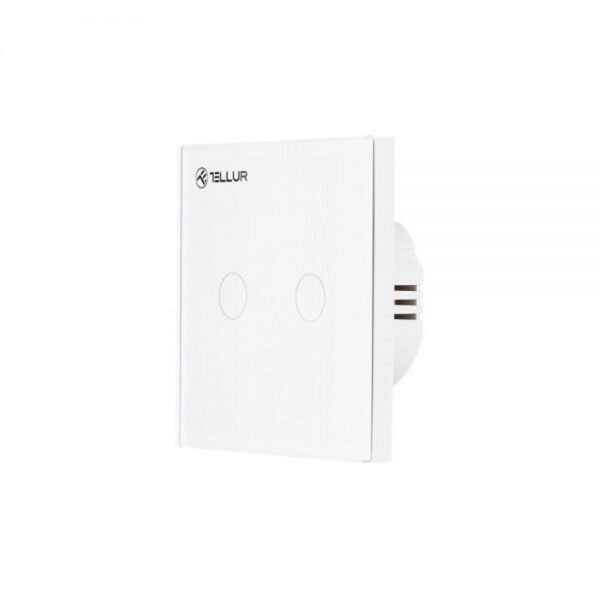 Tellur WiFi Switch 2 Ports 1800W 10A Έξυπνος διακόπτης WiFi 2 θυρών σε λευκό (TLL331051)