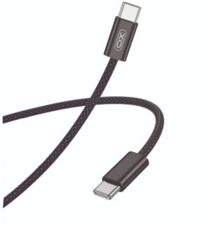 XO - Καλώδιο Φόρτισης Braided USB-C σε USB-C 60W - Μαύρο