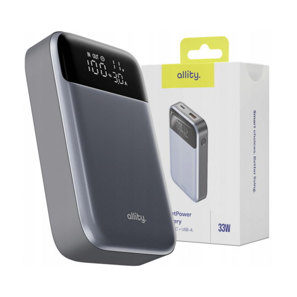 Allity power bank APB-200 PD QC 33W 10.000 mAh γκρι