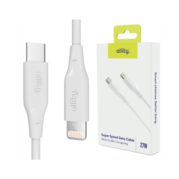 Καλώδιο Allity AUC-02 USB-c - lightning 2,0 m 27W λευκό
